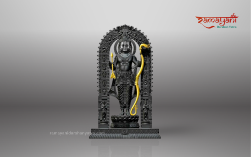 Shri Ram Lalla Divya Swaroop Resin- Black