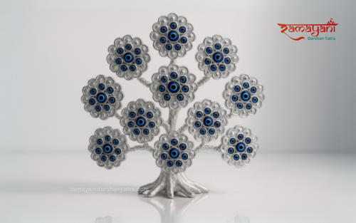 Feng Shui Evil Eye Flower Tree Silver
