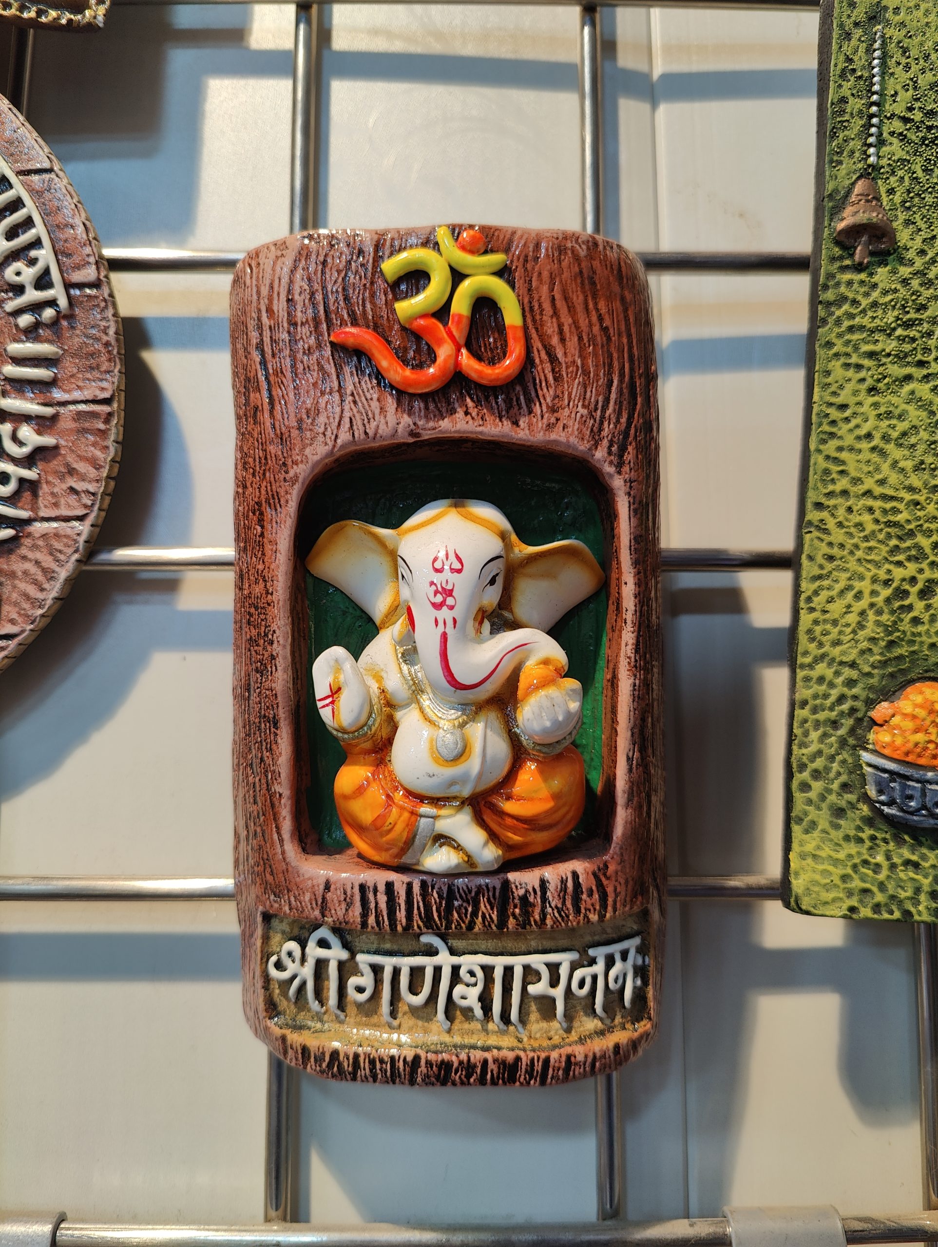Polyresin Ashtavinayak Decorative Wall Hanging for Home Decor