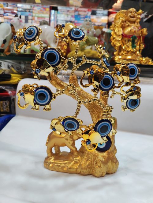Feng Shui Evil Eye Golden Elephant Tree